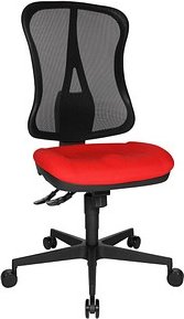 Topstar Bürostuhl Head Point SY, HE200 G21 Stoff rot, Gestell schwarz