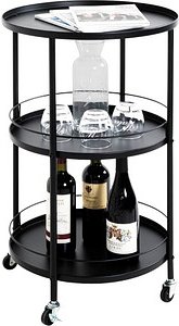 HAKU Möbel Servierwagen schwarz 45,0 x 45,0 x 75,0 cm