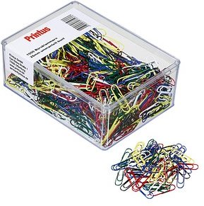 Printus Büroklammern farbsortiert kunststoffüberzogen, 1.000 St.