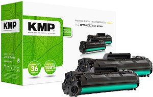 KMP H-T152D schwarz Toner kompatibel zu HP 78A (CE278AD), 2er-Set