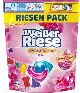 Weißer Riese AROMATHERAPIE Color Good Mood ORCHIDEE Waschmittel Caps, 2x 60 St.