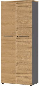 GERMANIA Aktenschrank Agenda Home, 4237-564 grafit, grandson-eiche 4 Fachböden 80,0 x 40,0 x 197,0 cm