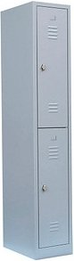 Thumbnail - LÜLLMANN Spind lichtgrau 520210, 2 Schließfächer 31,5 x 50,0 x 180,0 cm