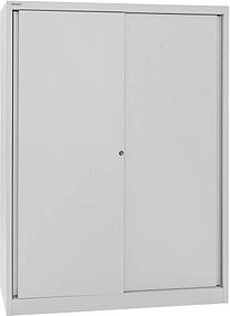 BISLEY Schiebetürenschrank ECO, SD12173S645 lichtgrau 3 Fachböden 120,0 x 43,0 x 163,7 cm