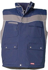 Thumbnail - PLANAM® unisex Winterweste PLALINE marine, zink Größe XL