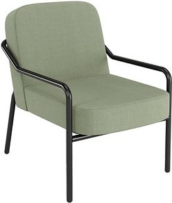 medso powered by PAPERFLOW Sessel MEDSO M Rund grün schwarz Stoff, 1 St.