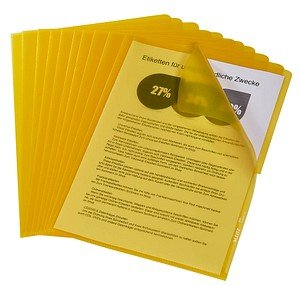 Thumbnail - LEITZ Sichthüllen 4000 DIN A4 gelb genarbt 0,13 mm, 100 St.