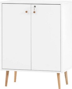 Thumbnail - MÖBELPARTNER Aktenschrank Jonte, 150577 kreideweiß 1 Fachboden 65,2 x 39,0 x 86,5 cm