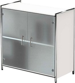 Kerkmann Sideboard Lago, 13799510 weiß,Glas 80,0 x 38,0 x 78,0 cm, 1 St.