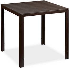 Thumbnail - relaxdays Gartentisch braun quadratisch 77,5 x 77,5 x 74,5 cm