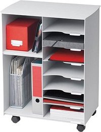 PAPERFLOW Bürowagen grau 54,2 x 33,5 x 54,4 cm