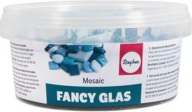Rayher Mosaiksteine hellblau/dunkelblau Fancy Glas Ø 1,2 cm, 1 Pack