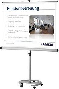 FRANKEN Stativleinwand MOBIL 1:1, 200 x 200 cm Projektionsfläche