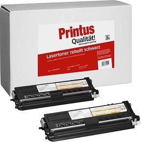 Thumbnail - Printus schwarz Toner kompatibel zu brother 2x TN-325BK, 2er-Set