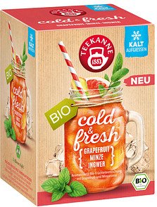 Thumbnail - TEEKANNE cold & fresh Grapefruit-Minze-Ingwer Bio-Tee kalt 15 Portionen