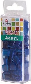 Rayher Mosaiksteine dunkelblau Acryl transparent, 1 Pack