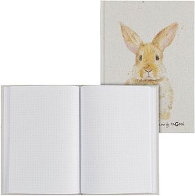 PAGNA Notizbuch Hase DIN A5 punktraster, beige Hardcover 128 Seiten