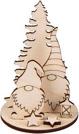 Rayher Bastelholz natur Set Steckteile Wichtel Ø 6,0 cm