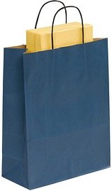 50 VP Papier-Tragetaschen Toptwist blau 24,0 x 31,0 cm