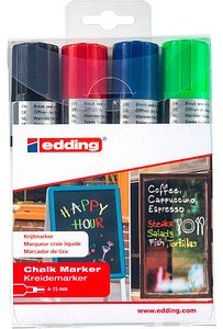 edding 4090-4999 Kreidemarker farbsortiert 4,0 - 15,0 mm, 4 St.