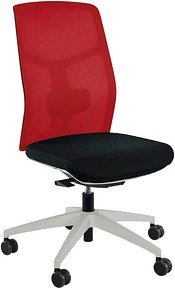 ORIGINAL STEIFENSAND Bürostuhl Eserio Netz Stoff rot, Gestell grau