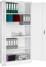 Thumbnail - Gürkan Metallschrank 111517 verkehrsweiß 92,0 x 42,0 x 195,0 cm, aufgebaut, 1 St.