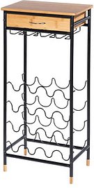 Thumbnail - WENKO Weinregal Loft schwarz, braun 48,0 x 30,0 x 95,0 cm, 1 St.