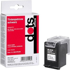 Thumbnail - dots schwarz Druckerpatrone kompatibel zu HP 901XL (CC654AE)