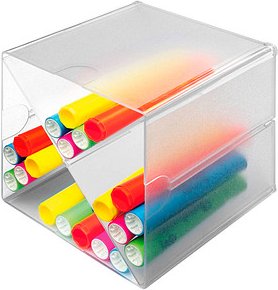 Deflecto "Cube" Aufbewahrungsbox transparent 15,3 x 15,3 x 15,3 cm, 1 St.