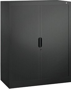 Thumbnail - CP Omnispace Rollladenschrank schwarzgrau 2 Fachböden 100,0 x 42,0 x 123,0 cm