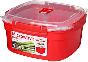 sistema® Mikrowellen-Dampfgarer rot 2,4 l, 1 St.