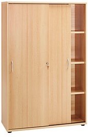 Thumbnail - MÖBELPARTNER Schiebetürenschrank Work, 701346 samerberg-buche 3 Fachböden 100,0 x 39,5 x 153,0 cm