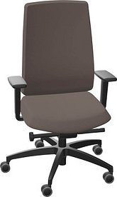 Dauphin Bürostuhl Indeed operator Stoff braun, Gestell schwarz
