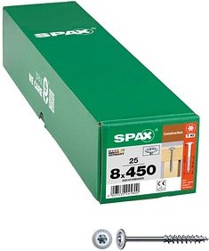 Thumbnail - SPAX® Holzbauschrauben T40 Tellerkopf WIROX 0251010804505 8 mm x 450 mm, 25 St.