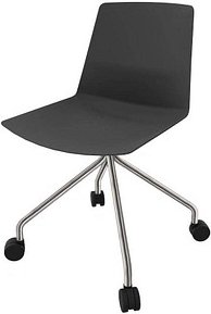 Thumbnail - Quadrifoglio Besucherstuhl Clue OCLUEA02 BAF05 GO dunkelgrau Kunststoff