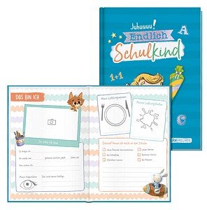 Häfft® Verlag Freundebuch Endlich Schulkind DIN A5 liniert, blau Hardcover 48 Seiten, 1 St.
