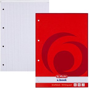 herlitz Briefblock x.book DIN A4 kariert