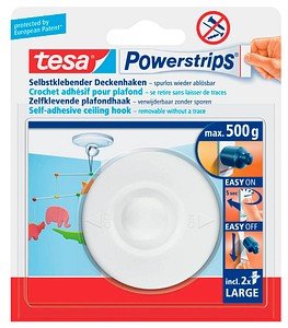 Thumbnail - tesa Powerstrips Klebehaken für max. 500,0 g, 30,0 x 30,0 mm, 1 St.