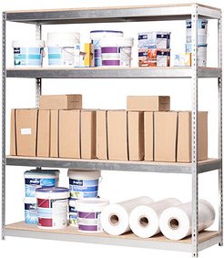 Thumbnail - Simonrack Schwerlast-Weitspannregal SIMONFORTE CHIPBOARD 8435104925225 silber 240,0 x 45,0 x 200,0 cm