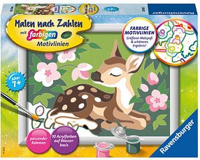 Thumbnail - Ravensburger Malen-nach-Zahlen Kleines Reh mehrfarbig