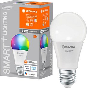 LEDVANCE WLAN-Lampe SMART+ WiFi Classic A60 RGBW E27 9 W matt, 1 St.