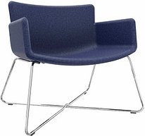 fm Sessel LODUS dunkelblau chrom Stoff, 1 St.