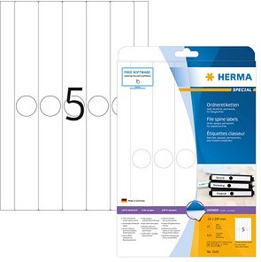 125 HERMA Hängeordneretiketten 5165 weiß