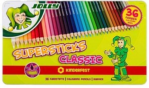 Thumbnail - JOLLY SUPERSTICKS CLASSIC KINDERFEST Buntstifte farbsortiert, 36 St.
