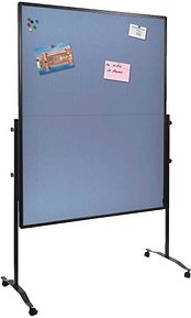 Thumbnail - Legamaster Moderationswand PREMIUM PLUS klappbar 120,0 x 150,0 cm blaugrau