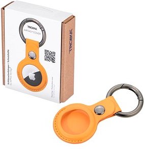 TROIKA® Schlüsselanhänger AIRTAG COVER gelb