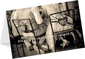 LUMA Glückwunschkarte Hochzeit MR. & MRS. DIN B6