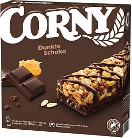 CORNY Dunkle Schoko Müsliriegel 6 Riegel
