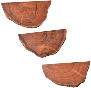 WOHNLING Wandregale-Set braun 49,5 x 26,0 x 4,5 cm, 1 St.