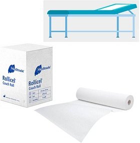 Meditrade® Ärztekrepp ROLLICEL® 2-lagig weiß 55,0 cm x 50,0 m, 9 Rollen